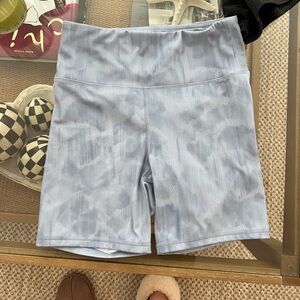 Mona B Light Blue Patterned Women's Bike Shorts